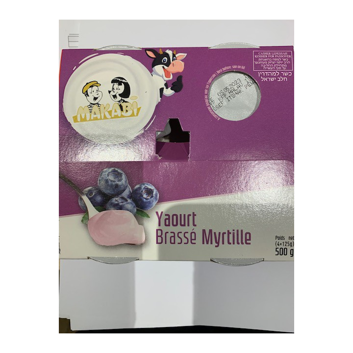 Yogurt Blueberry 4X125gr MAKABI