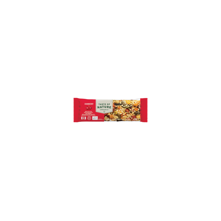 Cranberry Snack Bar 40gr TASTE OF NATURE GF