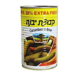 CUCUMBERS IN BRINE LARGE 7/9 +20% FREE KVUZAT YAVNE