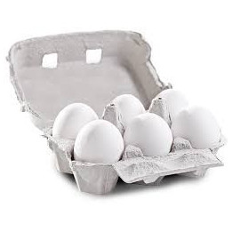 6 White Eggs