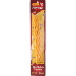 Dripless Havdalah Candle from pure beeswax (πλεξιδα) NER MITZVAH
