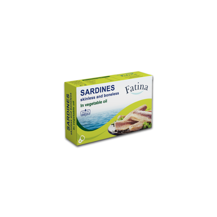Sardines in vegetable Oil 125gr Fatina